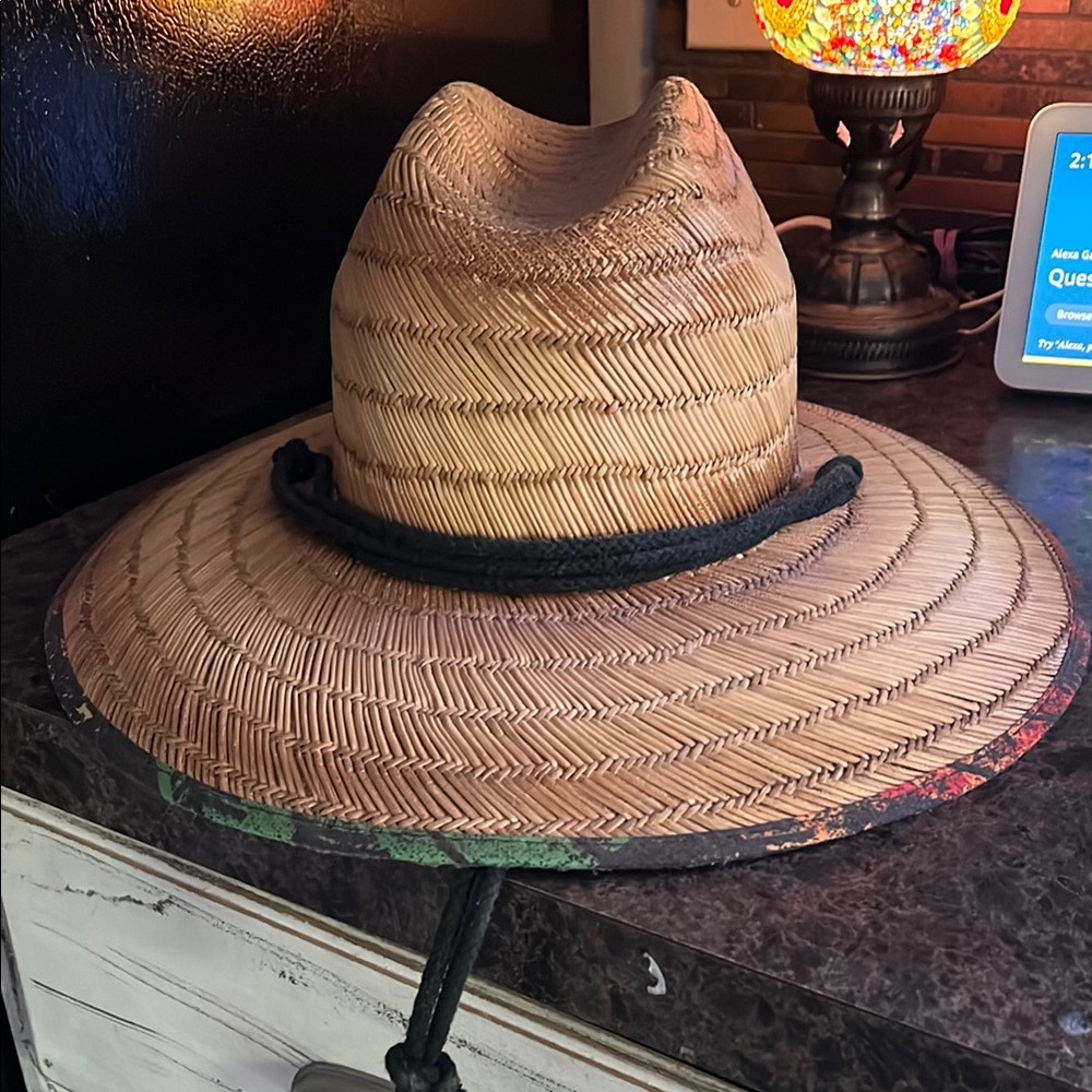 PETER Grimm Stylish Straw Sun Hat with Black Band NWOT